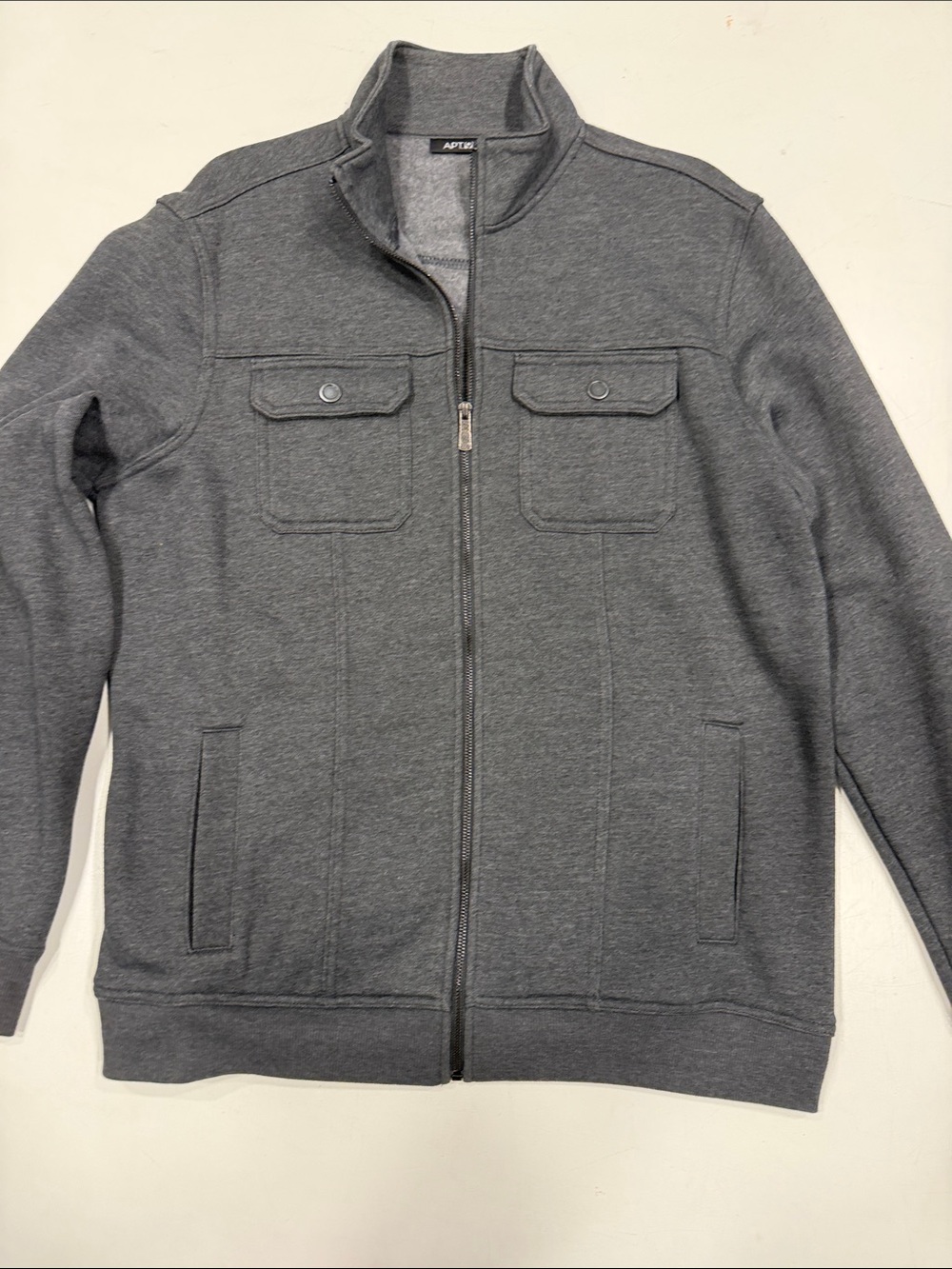 Apt. 9 Men's Charcoal Gray Full-Zip Knit Jacket